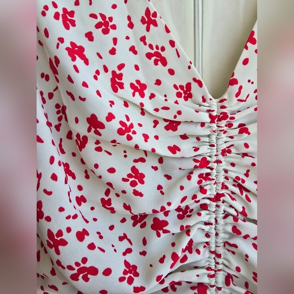 C/MEO Collective Red and Cream Puff Sleeve Sundress - Picture 13 of 16